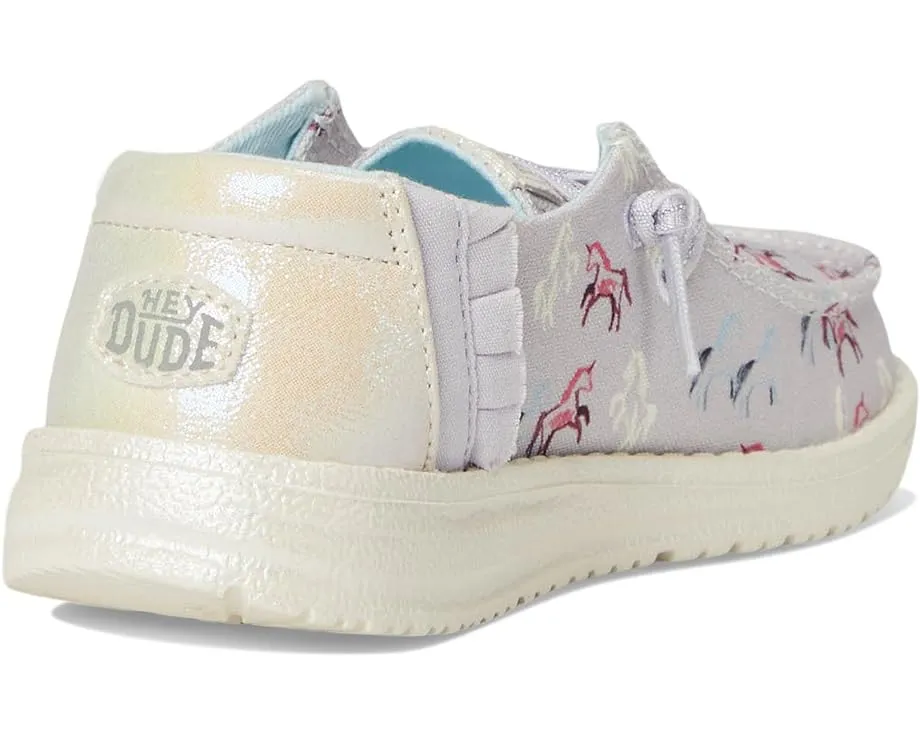Hey Dude Kids Wendy Unicorn Sparkle детские туфли с блестками и стелькой из пены с памятью