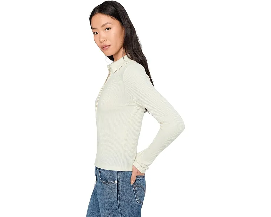 Топ PAIGE Eden из мягкого ребристого трикотажа с планкой на пуговицах