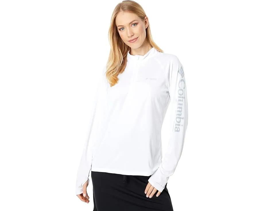 Футболка Columbia Tidal Tee 1/4 Zip с защитой от солнца UPF 50 и отводом влаги