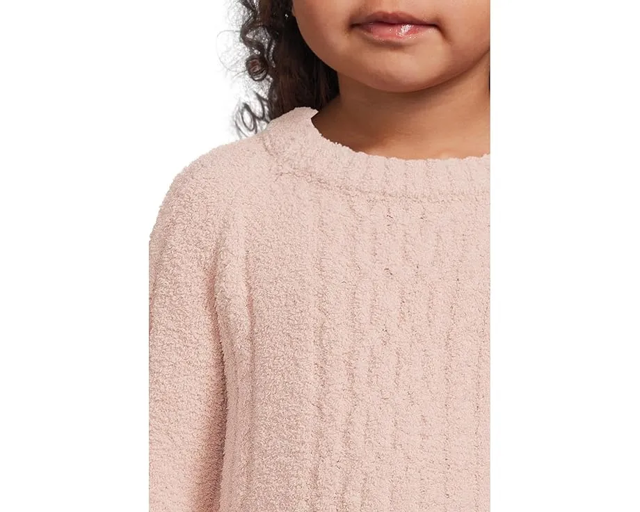 Детский свитер Barefoot Dreams CozyChic Sporty Rib Cable с рельефным узором