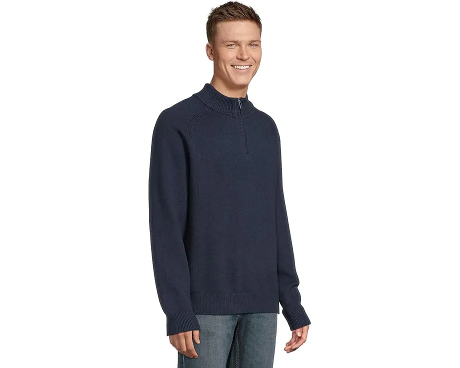 Невероятно мягкий свитер L.L.Bean из хлопка и кашемира с молнией на четверть