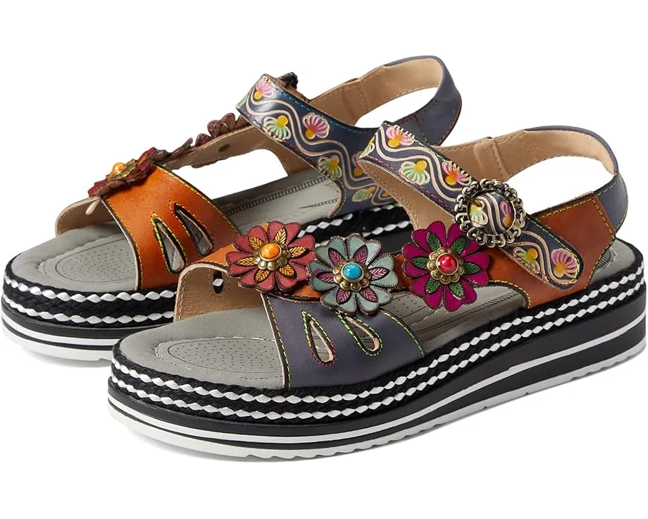 Босоножки Laga на платформе с цепочками и стразами