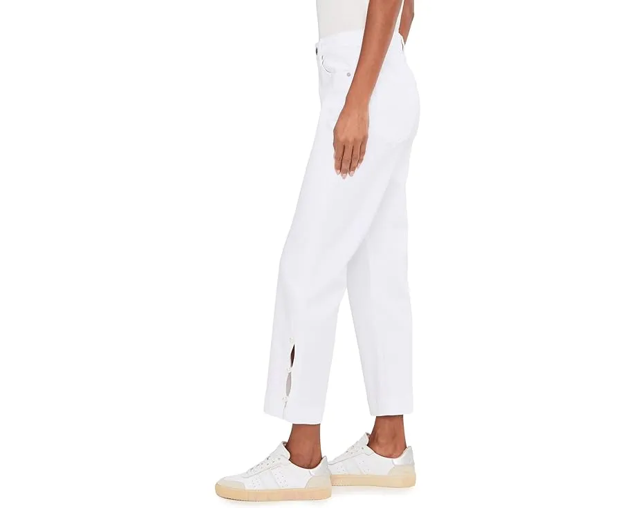 Прямые кроп джинсы Liverpool Los Angeles Kennedy 69 см с отделкой жемчугом