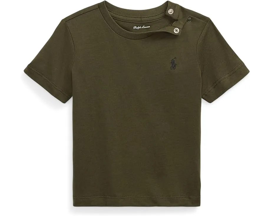 Футболка Polo Ralph Lauren из хлопкового джерси с круглым вырезом для младенцев