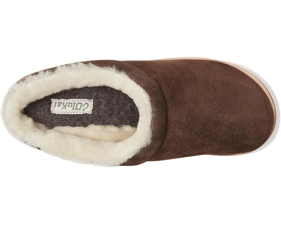 Тапочки-мюли Mani из кожи с шерстяной стелькой OluKai