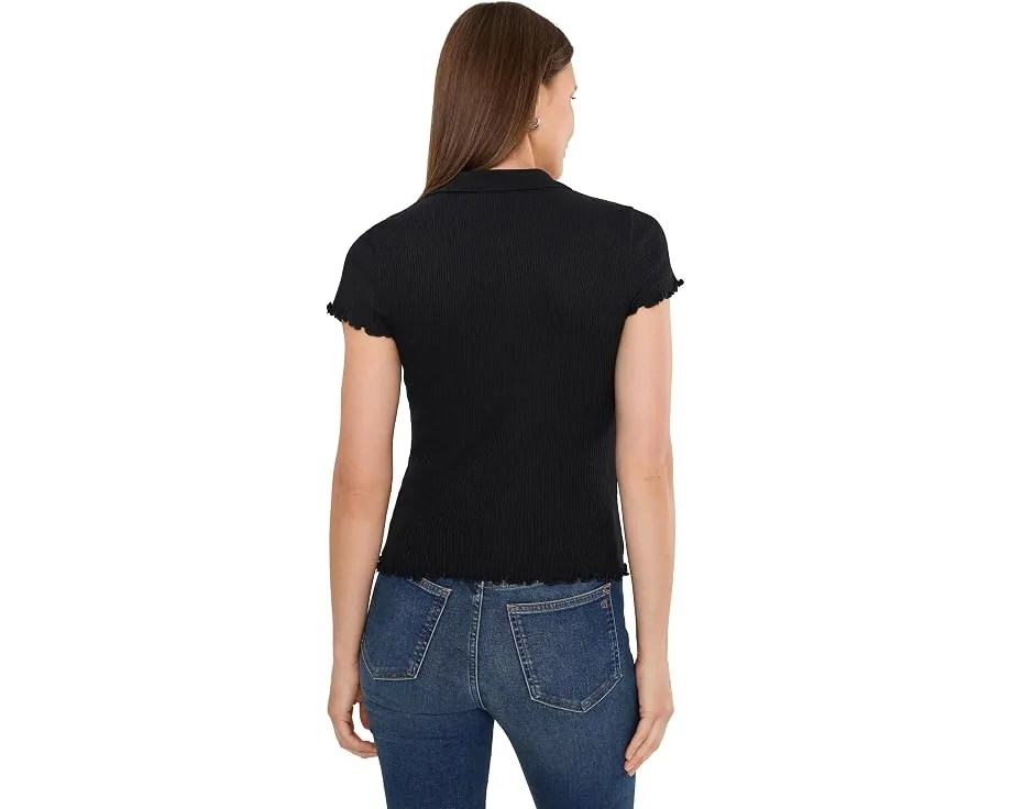 Поло Ribbed Cap Sleeve Madewell с коротким рукавом
