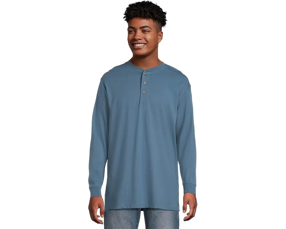 Хенли L.L.Bean Carefree Unshrinkable Tee с длинным рукавом из мягкого хлопка