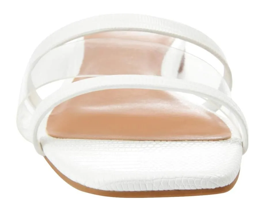 Сандалии Ramira Slide от Journee Collection с прозрачным ремешком и мягкой стелькой