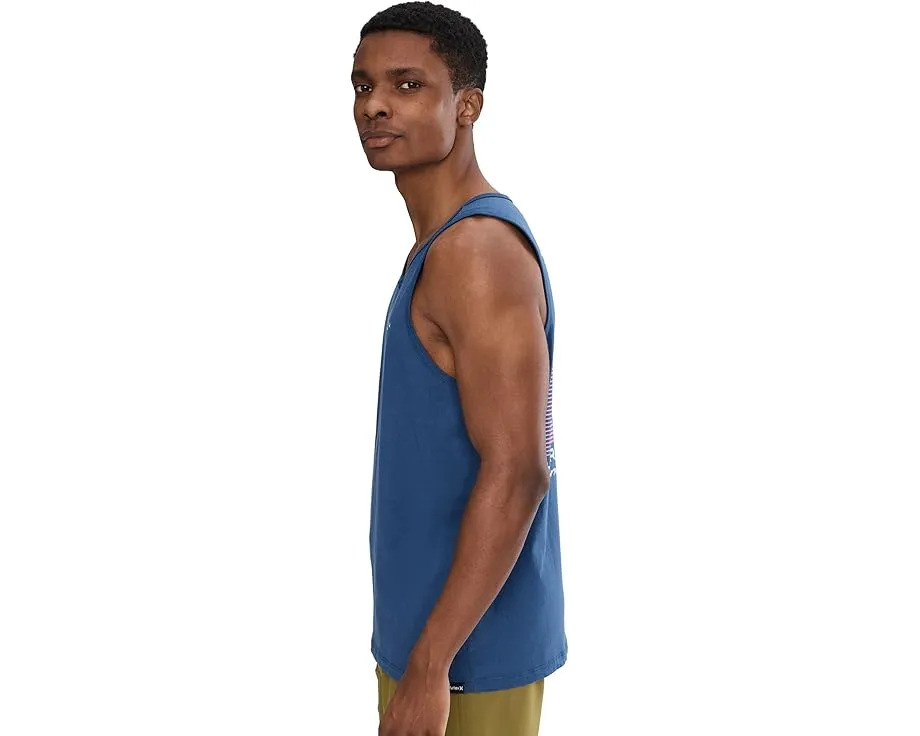 Hurley Midnight Palm Топ без рукавов с расслабленным кроем и принтом