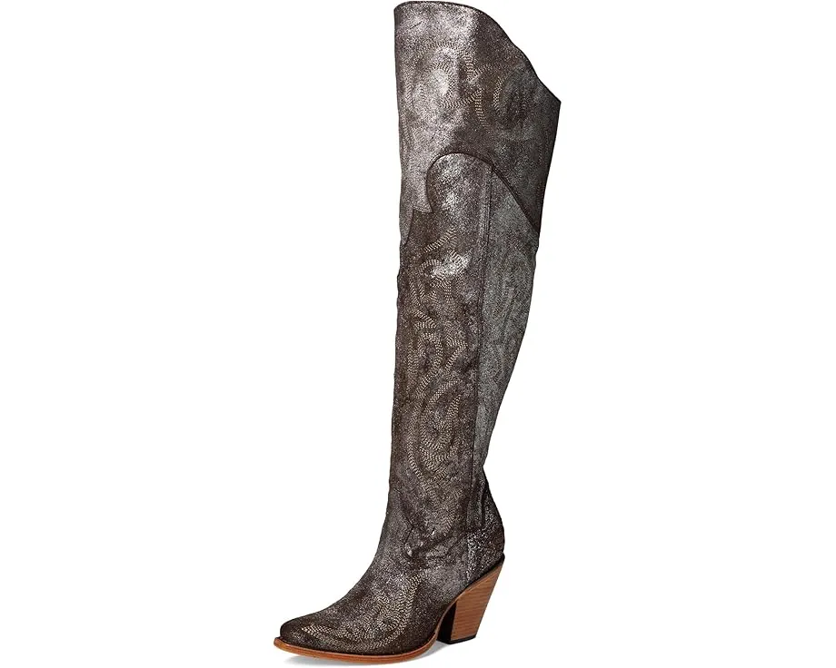Сапоги Corral Z5242 выше колена с металлизированной вышивкой и молнией сбоку