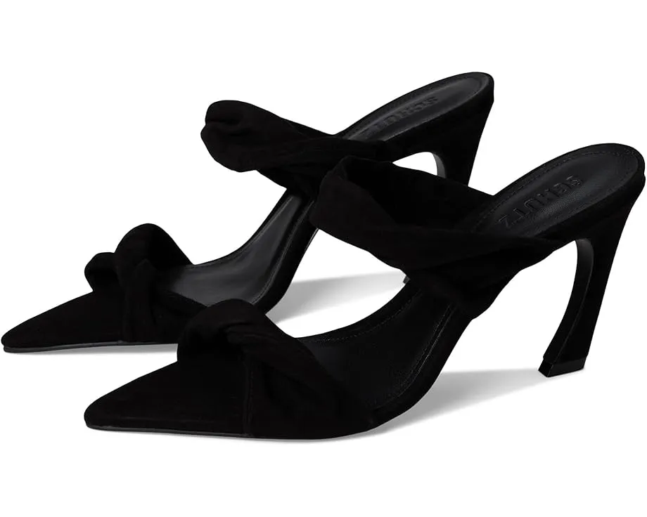 Туфли-мюли Schutz Meline из замши на скульптурной шпильке