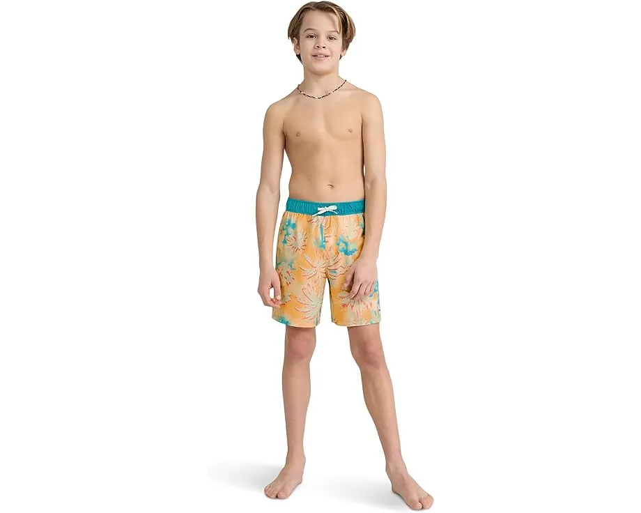 Шорты Hurley Kids Pop Color Palm Pull-On Swim Trunks с яркой графикой