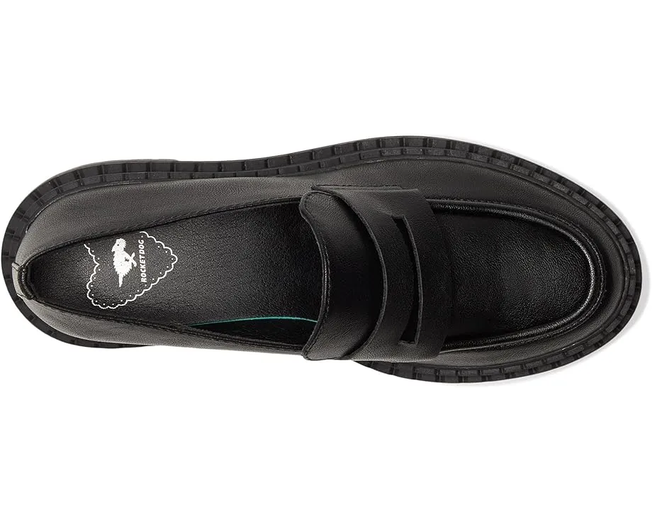 Rocket Dog Лоферы Perry черные на платформе с искусственной кожи и удобной стелькой