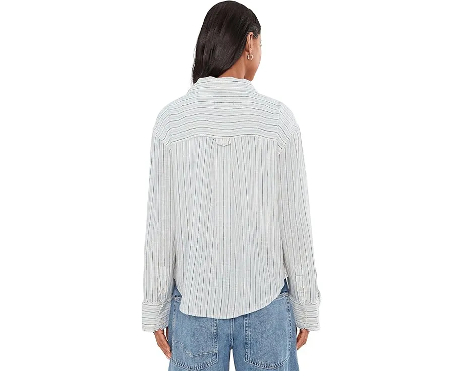 Free People полосатая льняная рубашка Laurel