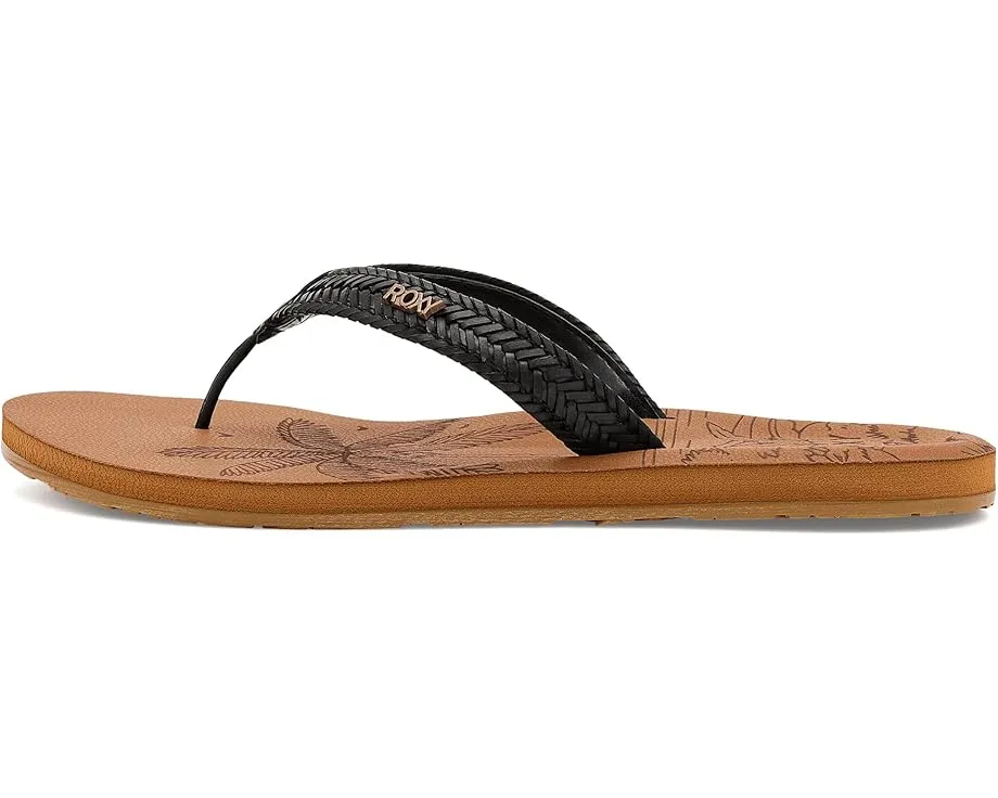 Шлепанцы Roxy Lili III с ремешками-вьетнамками и подошвой из термопластичной резины
