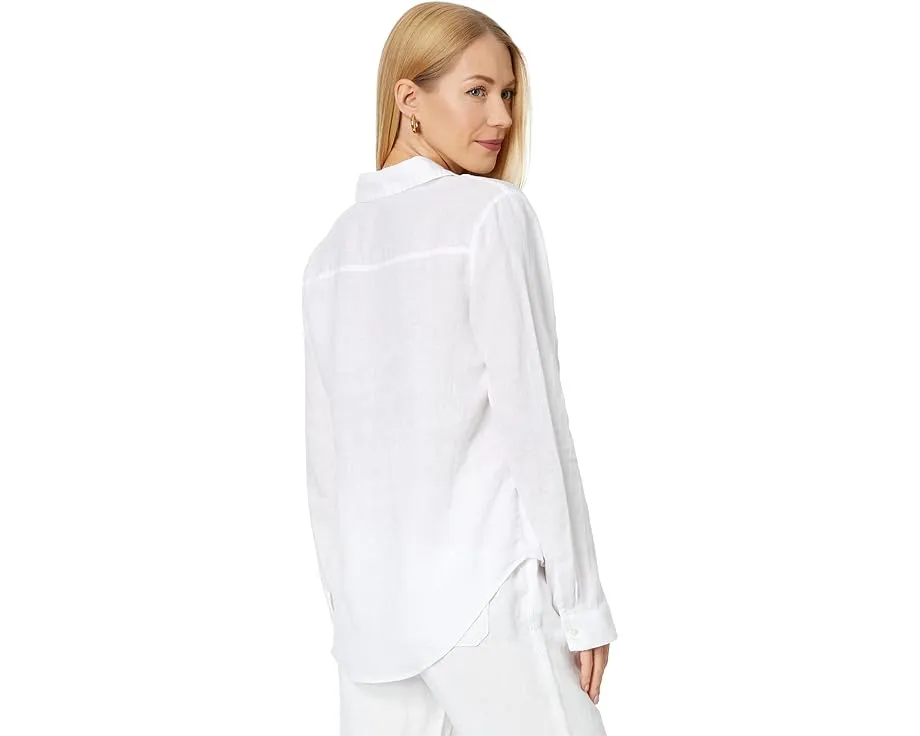 Рубашка Sea View Button-Down от Lilly Pulitzer из льна с принтом