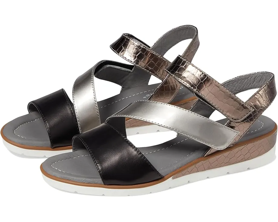 Сандалии Blues с текстурой крокодила и клином от David Tate