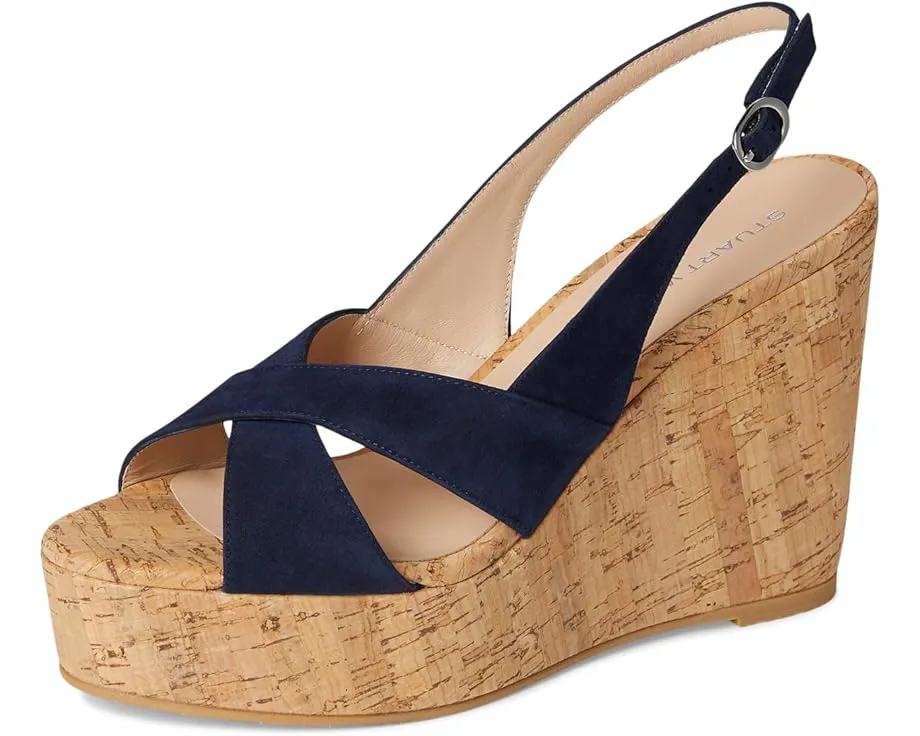Сандалии Stuart Weitzman Dayna Slingback Wedge на танкетке с ремешком через пятку