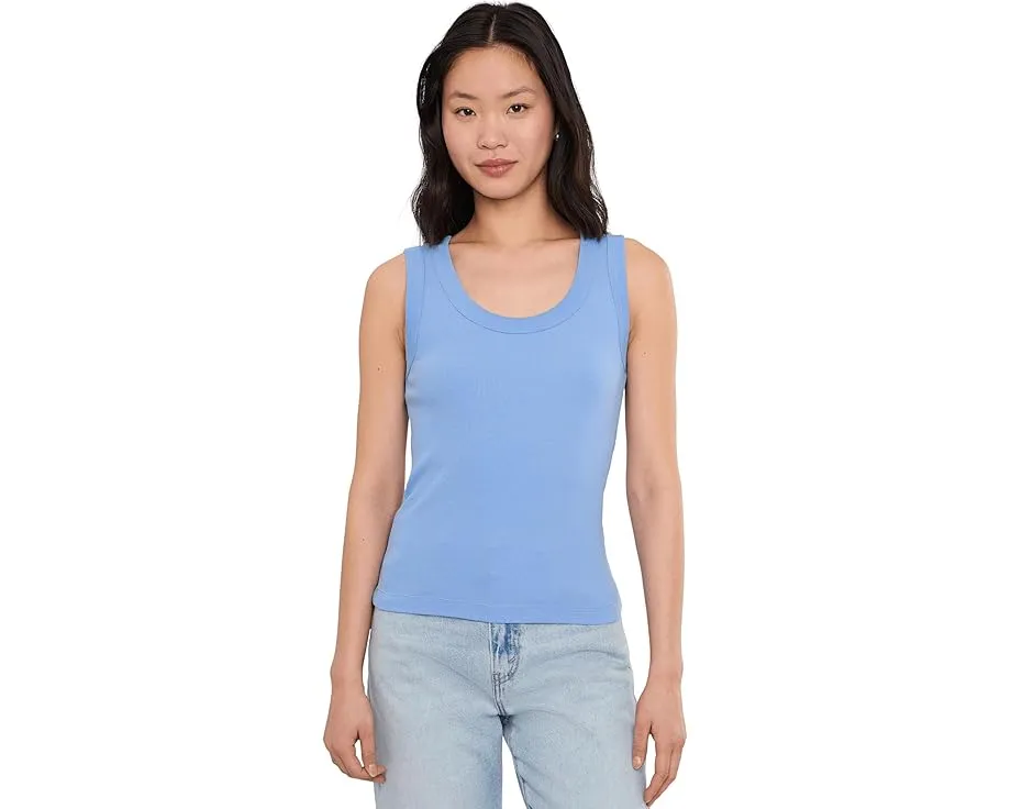 Майка NIC+ZOE Petite с ребристым узором и глубоким вырезом лодочкой