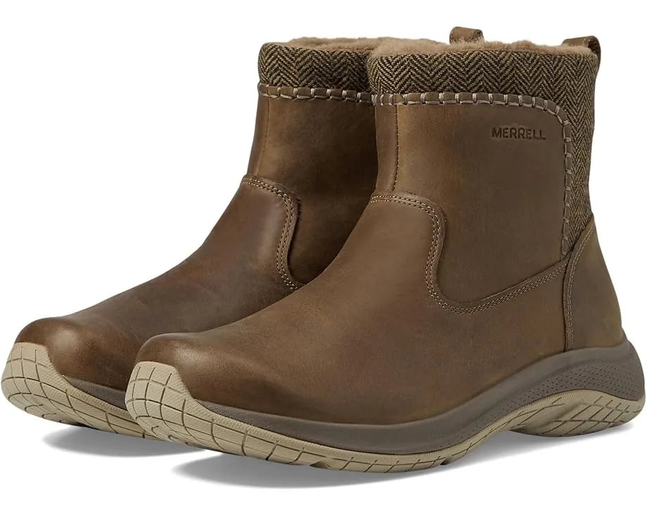 Ботинки Merrell Encore Ice 5 Mid Zip с водонепроницаемой кожей и утеплением