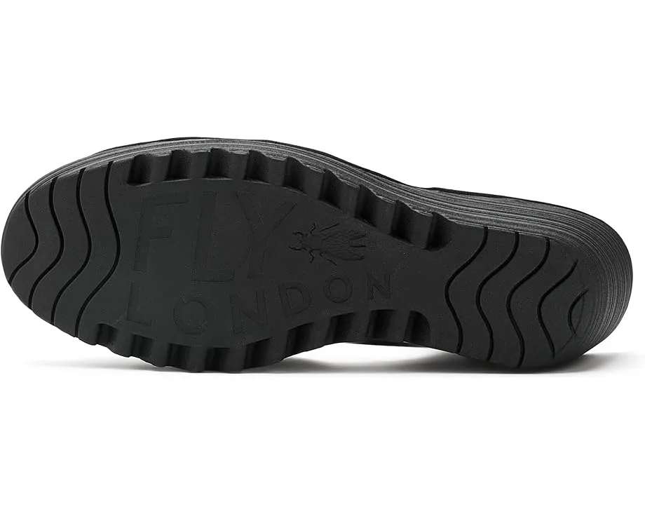 Сандалии FLY LONDON Yorg607fly на танкетке с ажурным дизайном и ремешком на липучке