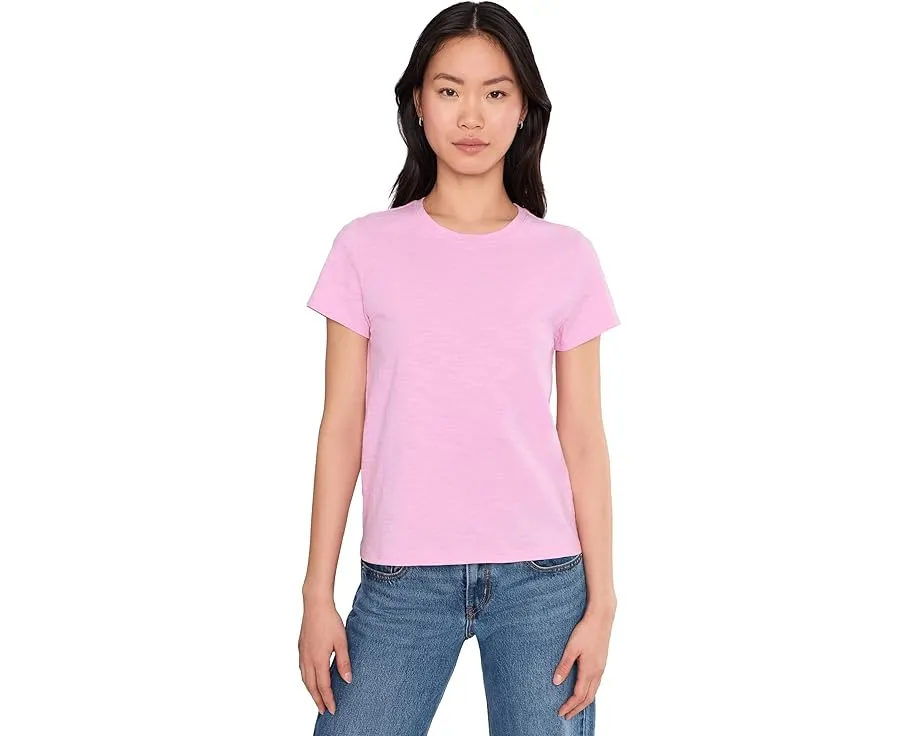 Топ Lilla P Short Sleeve Back Seam с круглой горловиной и коротким рукавом