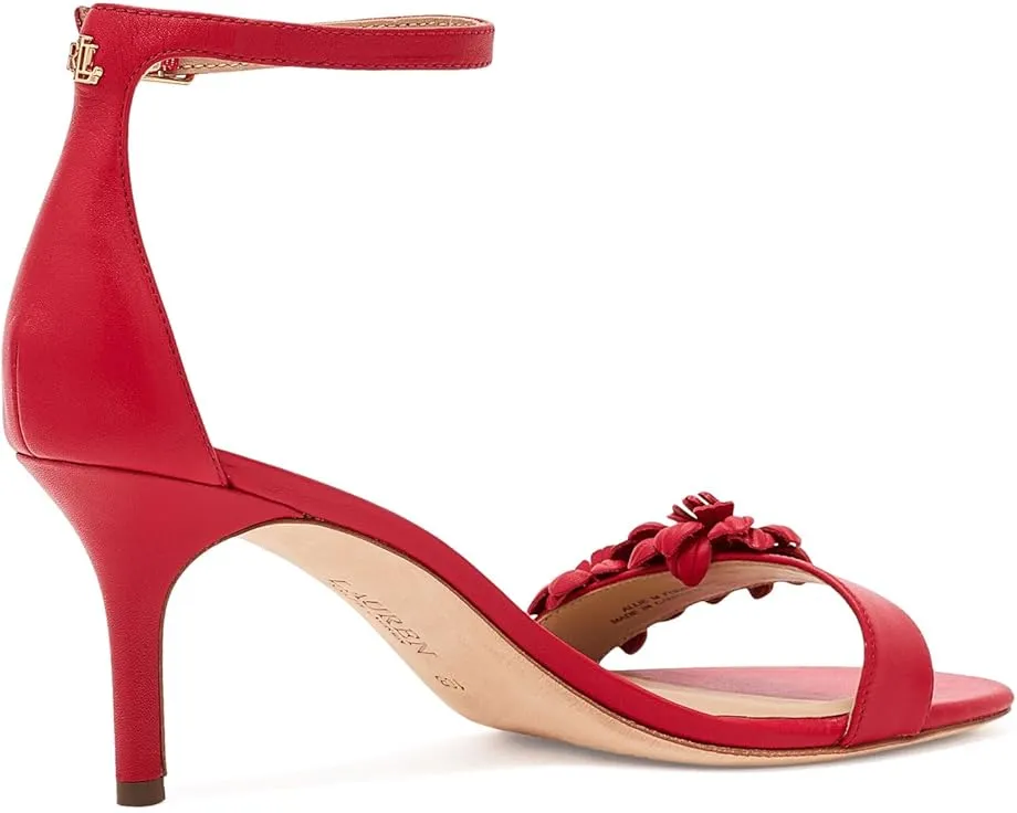 Босоножки Lauren Ralph Lauren Allie на среднем каблуке с цветочной отделкой