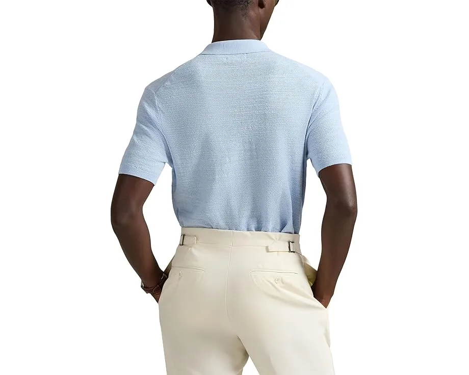 Свитер Polo Ralph Lauren из текстурированного хлопка и льна с коротким рукавом