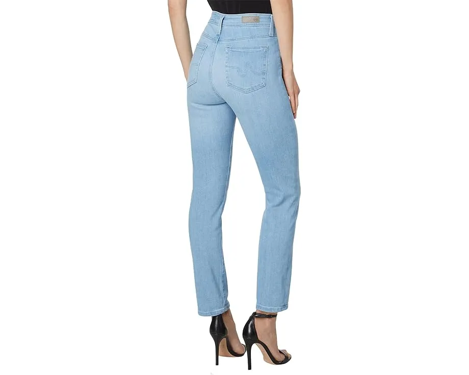 AG Jeans Mari High Rise Slim Straight Crop зауженные укороченные джинсы с высокой посадкой