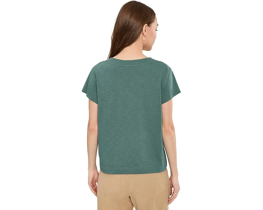 Футболка Lilla P с коротким рукавом и V-образным вырезом свободного кроя