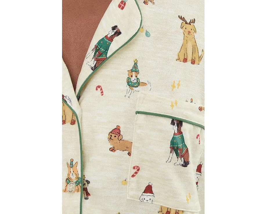 Пижамный комплект Splendid Flora из мягкой ткани Pillowsoft с принтом