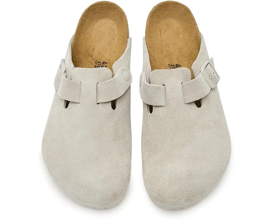 Классические клоги Birkenstock Boston из мягкой замши с анатомической стелькой
