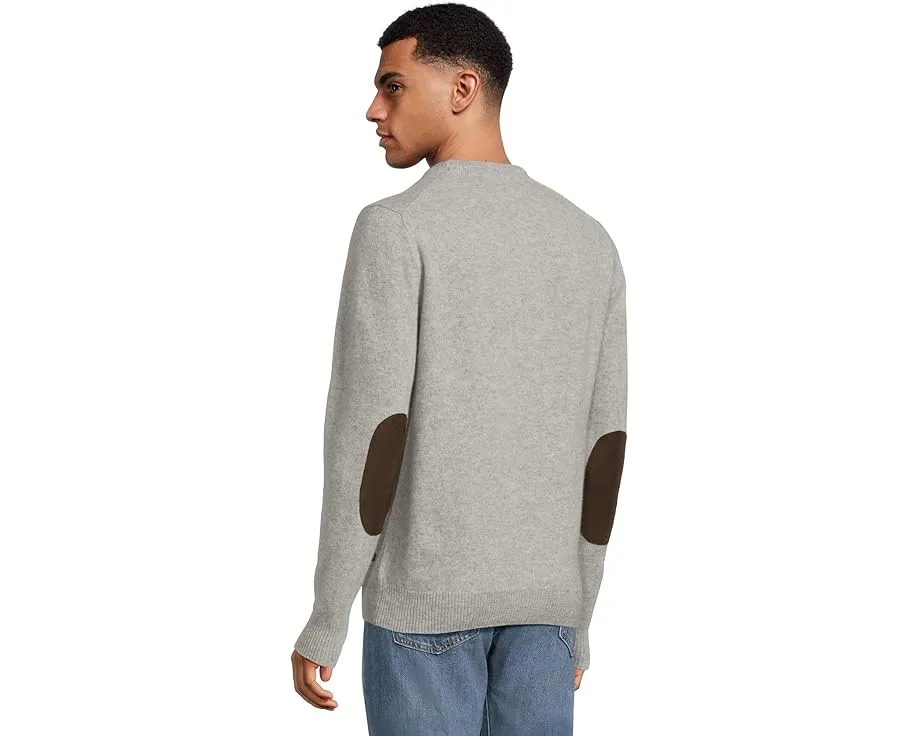 Свитер Barbour Essential Patch из чистой шерсти мериноса с кожаными заплатками