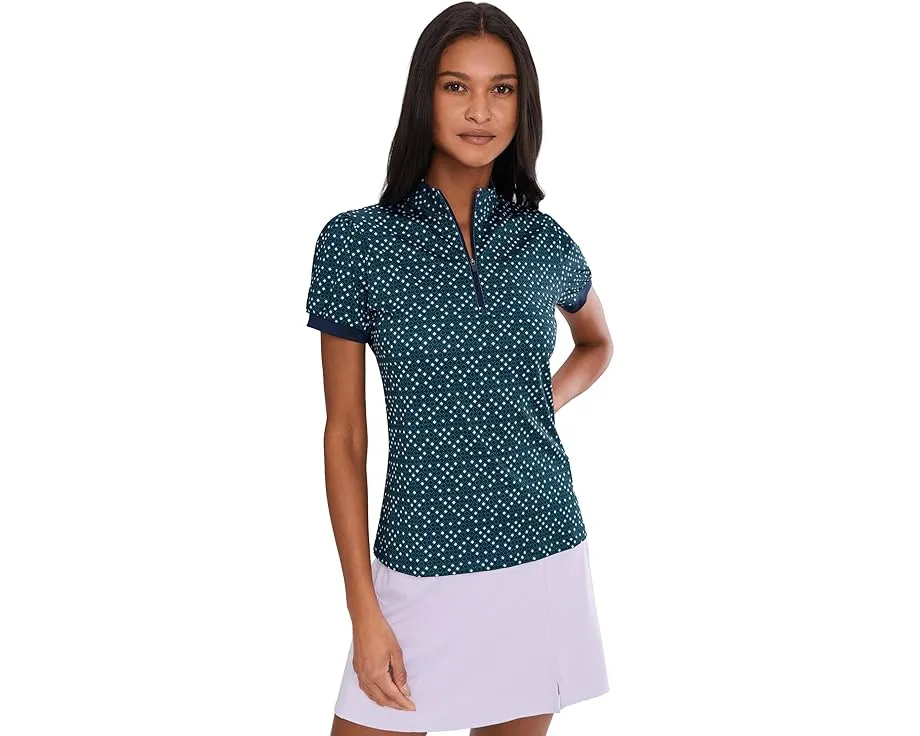 Топ Callaway Framing Geo с короткими рукавами и молнией на четверть