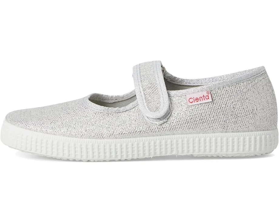 Детские туфельки Cienta Kids 56013 в стиле Мэри Джейн с блестками