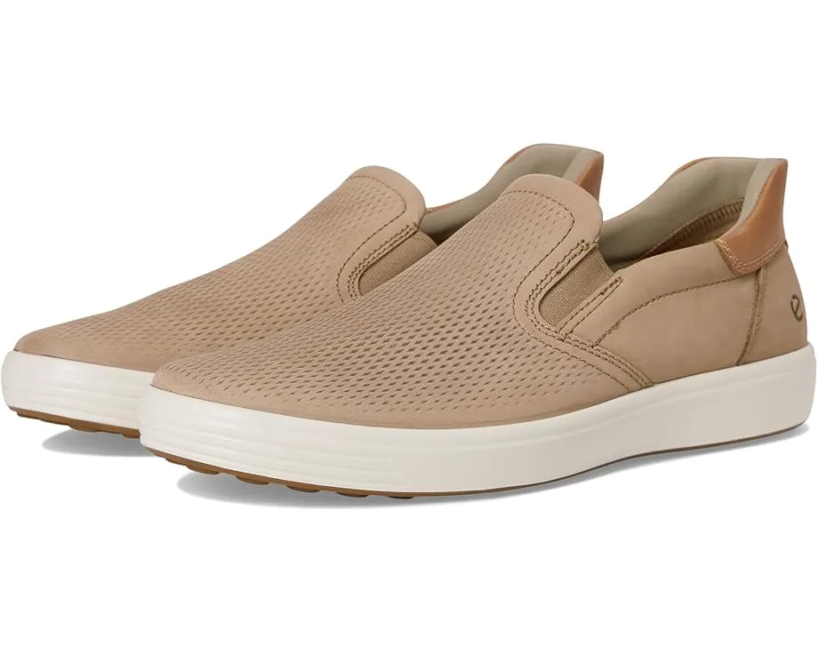 Кроссовки ECCO Soft 7 Easy Slip On с кожаным верхом и эластичными вставками