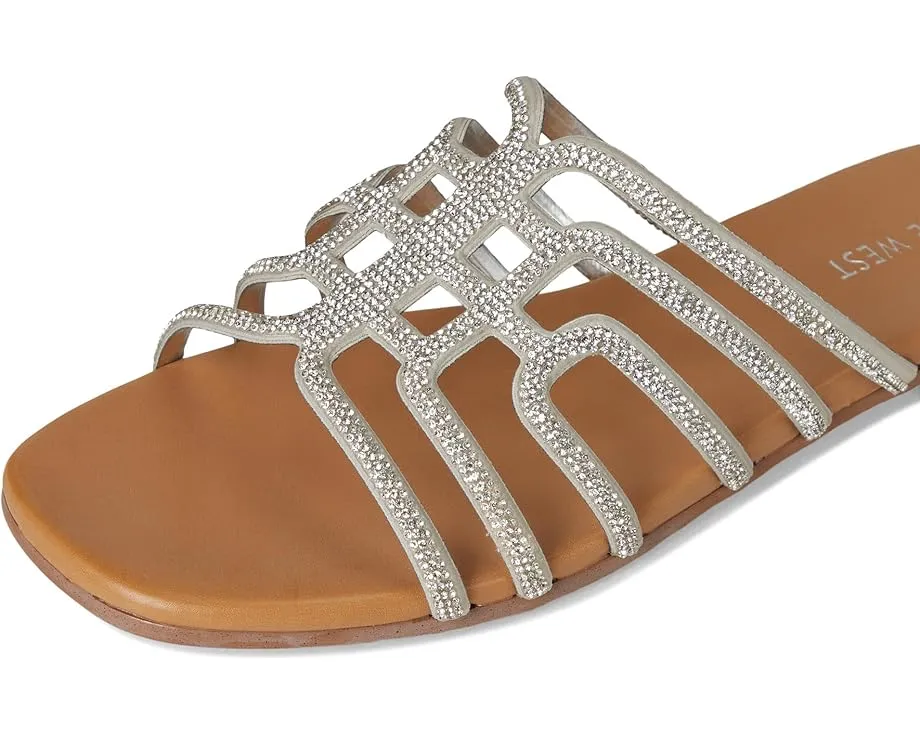 Плоские сандалии Nine West Timy с квадратным носком и украшениями