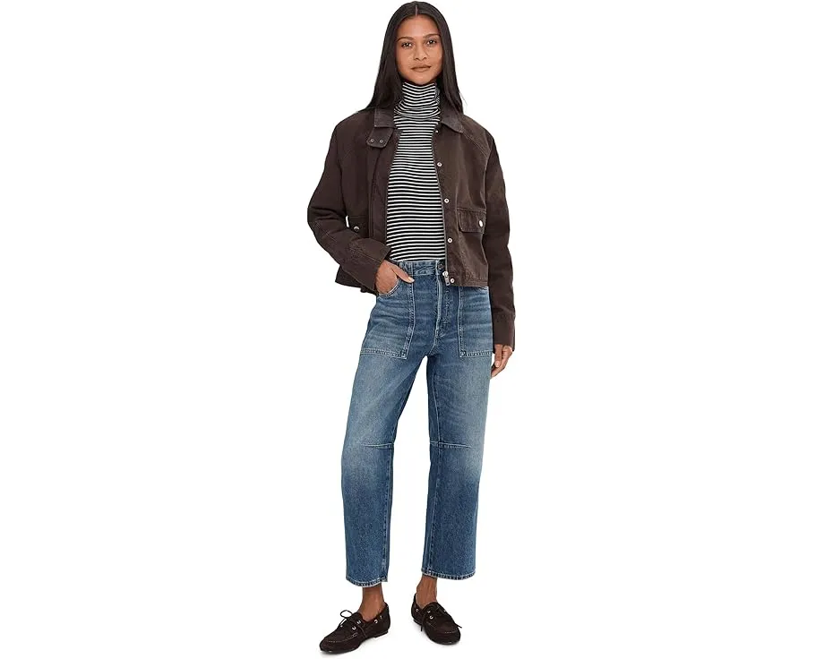 Брюки Madewell Military Darted Barrel In Irmo с широкими штанинами и высокой посадкой
