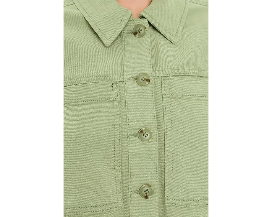 Petite High/ Low Denim Shacket