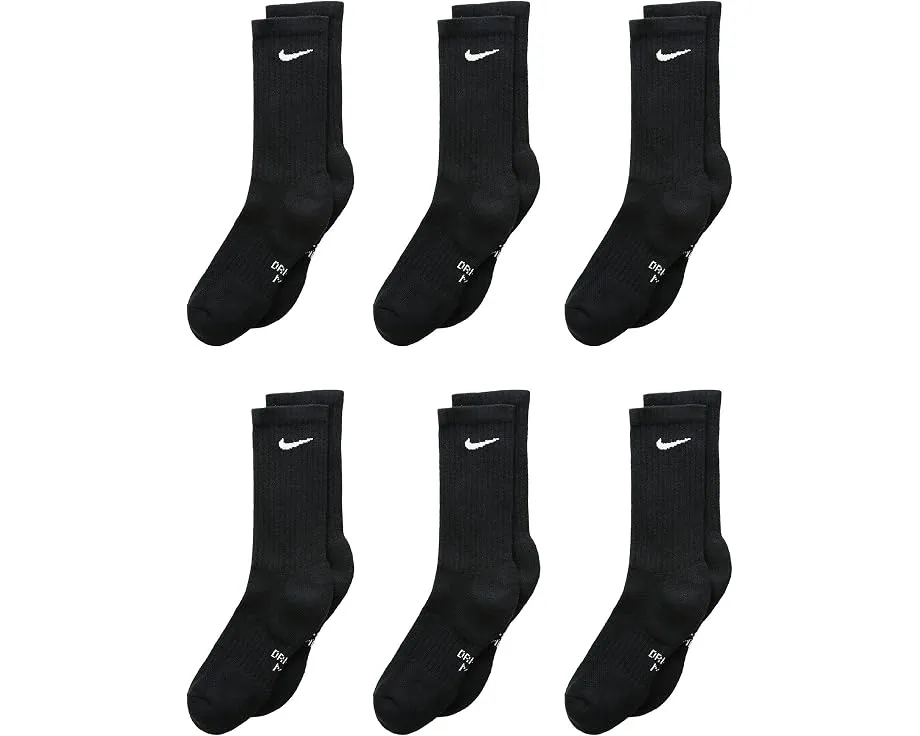 Носки Nike Performance Cushioned Dri-FIT Crew 6 пар детские с компрессией свода