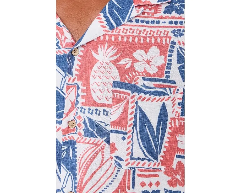 Кабана рубашка Waikiki Woodblock Seabreeze Linen Rayon от Vineyard Vines