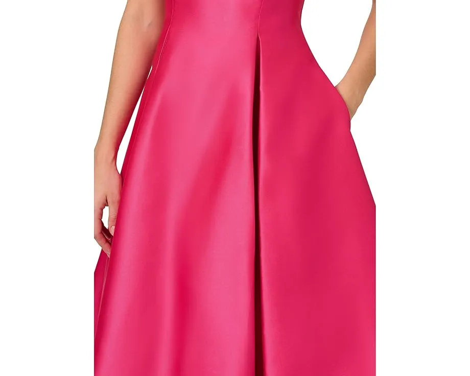 Платье Adrianna Papell без рукавов длины миди из атласа с запахом