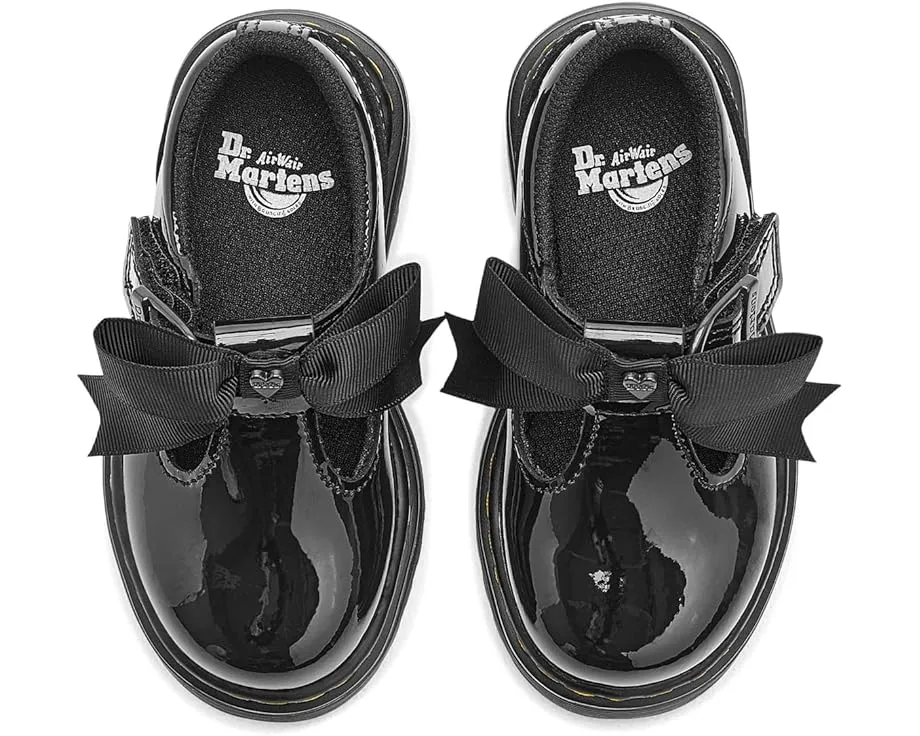 Dr. Martens детские туфли Polley II Bow с бантом на липучке
