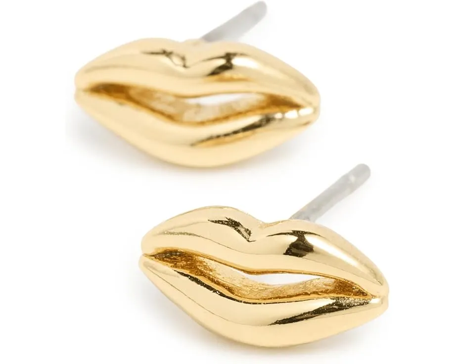 Серьги гвоздики Kate Spade New York в форме губ с надежной застежкой