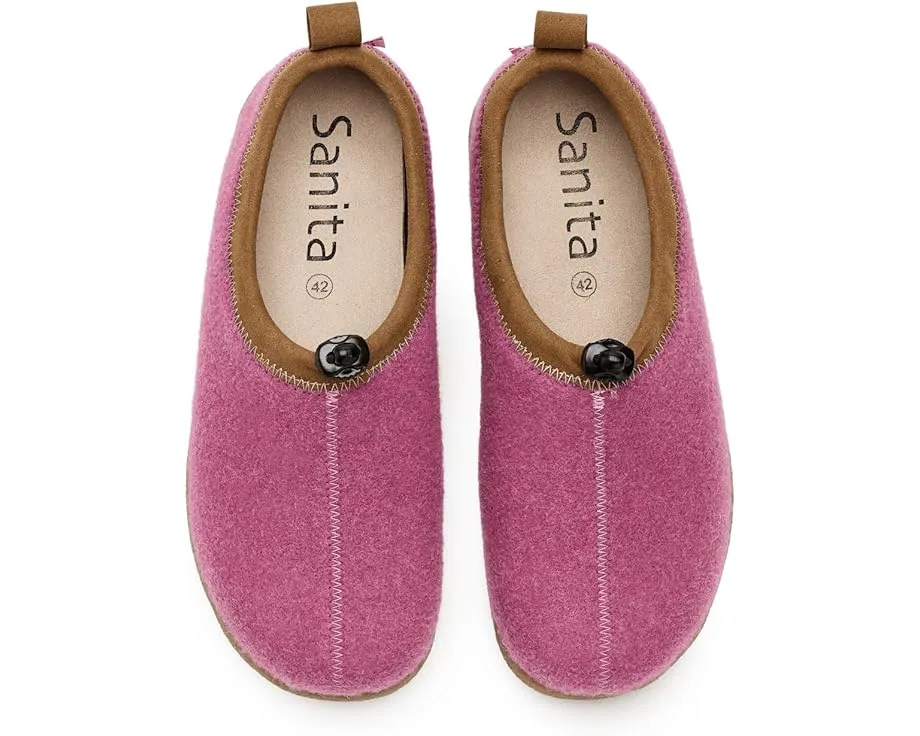 Тапочки Samso из шерстяного войлока с натуральной резиновой подошвой и регулируемым шнурком