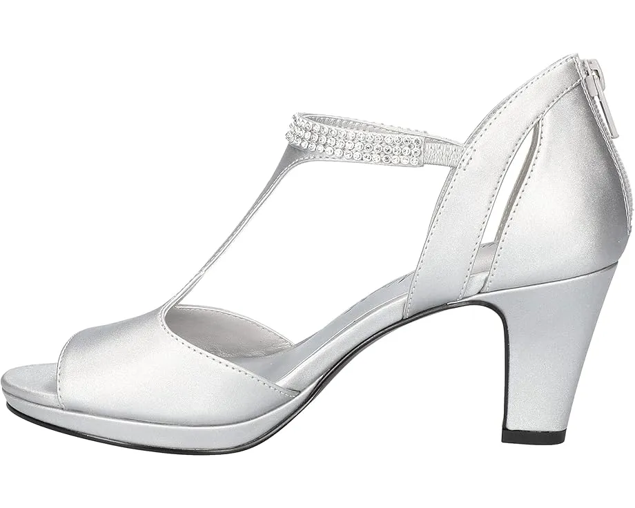 Туфли Easy Street Flash на каблуке с Т-образным ремешком и стразом