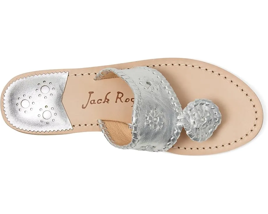 Плоские сандалии Jack Rogers с кожаным верхом и деревянным каблуком