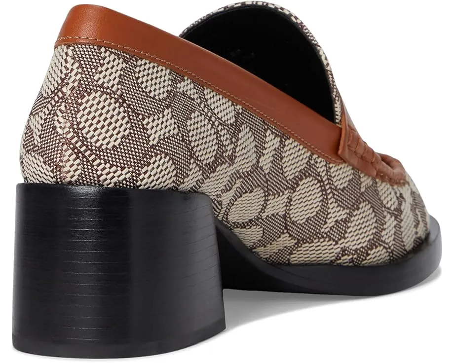 COACH Лоферы Natalie из текстильного жаккарда с квадратным каблуком