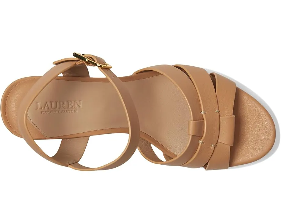 Сандалии Lauren Ralph Lauren Soffia Nappa Leather на платформе с квадратным каблуком