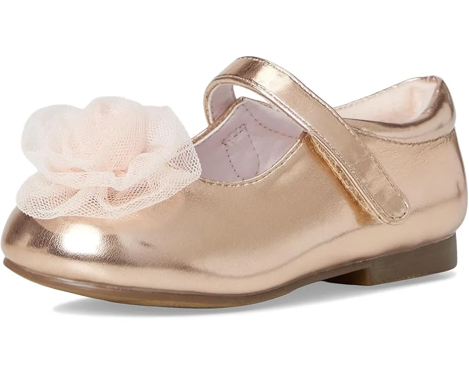 Nina Kids Туфли Bluee для малышей с косым носком и цветочным декором